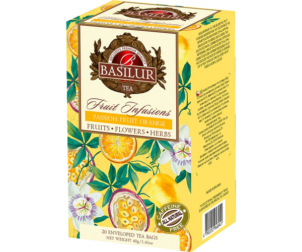 Infusión Basilur Fruit Infusion Maracuyá y naranja 20 bolsas
