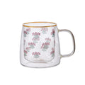 Taza Adagio Doble Vidrio 400ml Purple Bouquet