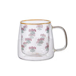 Taza Adagio Doble Vidrio 400ml Purple Bouquet