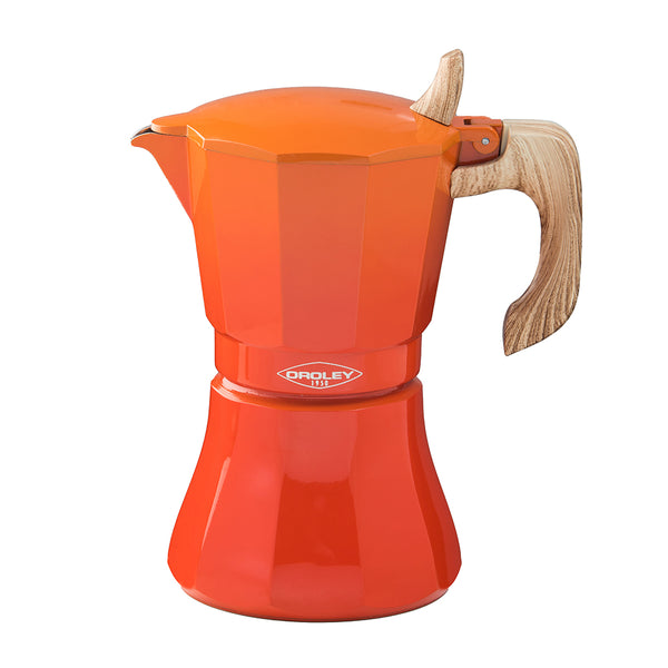 Cafetera Italiana Oroley Petra Naranja (6, 9 y 12 Tazas)