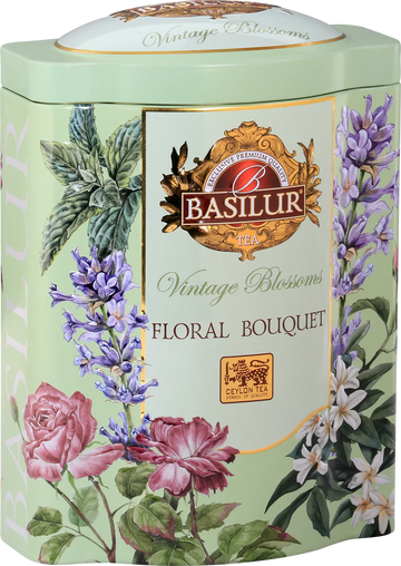 Lata Té Verde Basilur Vintage Blossom Floral Bouquet 20B