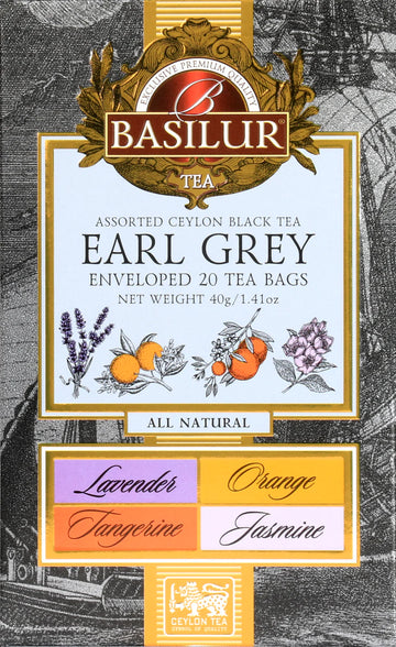 Té Negro Basilur Earl Grey Assorted 20 Bolsas