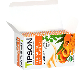 Infusión Tipson Cúrcuma Durazno y Moringa 25 bolsitas