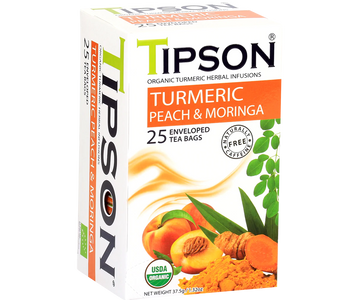 Infusión Tipson Cúrcuma Durazno y Moringa 25 bolsitas
