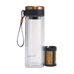 Travel Mug Adagio Doble Vidrio Negro 300 ml