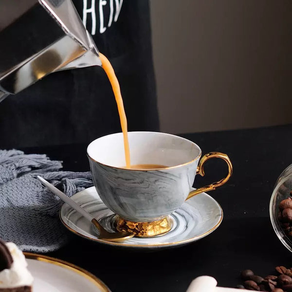 Taza marmolada con plato 230ml