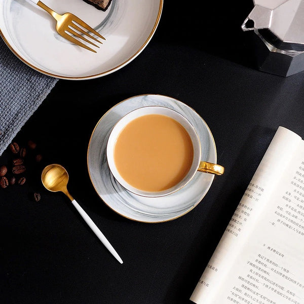 Taza marmolada con plato 230ml