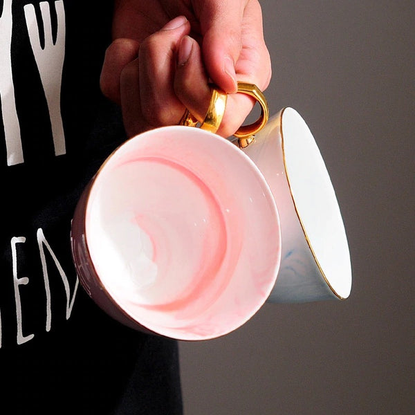 Taza marmolada con plato 230ml