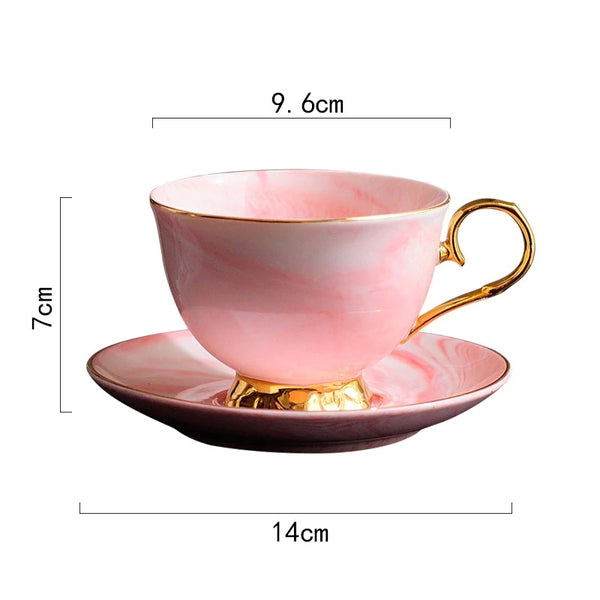 Taza marmolada con plato 230ml
