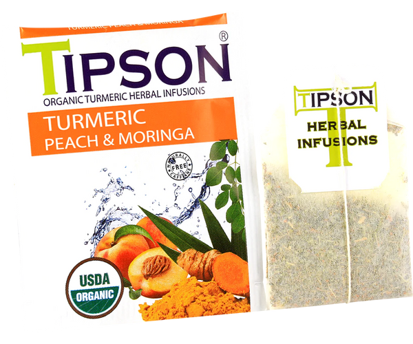Infusión Tipson Cúrcuma Durazno y Moringa 25 bolsitas