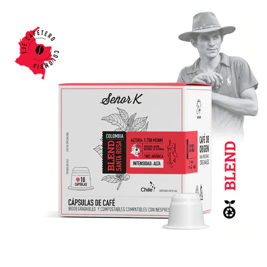 Cápsulas de Café Señor K Blend Santa Rosa Colombia