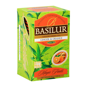 Té Verde Basilur Jengibre y Naranja 25 Bolsas