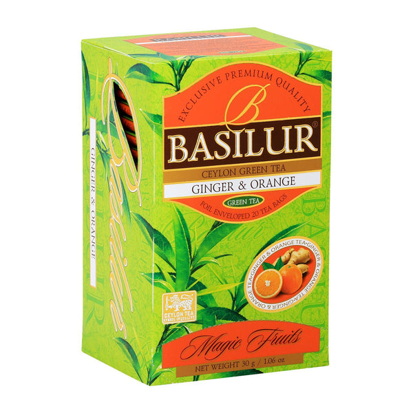 Basilur Té verde con Jengibre y Naranja - Emporio Roble Viejo