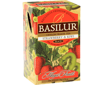 Te Negro Basilur Strawberry & Kiwi 25 Bolsas