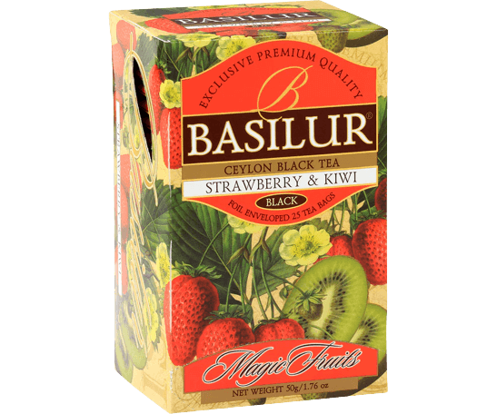 Te Negro Basilur Strawberry & Kiwi 25 Bolsas
