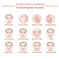 Set Rodillo Facial + Piedra Gua Sha de Cuarzo Rosa