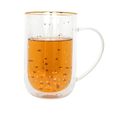 Mug Adagio Bhoro Doble Vidrio Estrellas 470ml