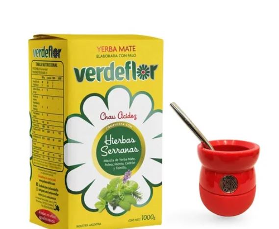 Pack Yerba Mate Verdeflor Hierbas Serranas con Matero Zaino